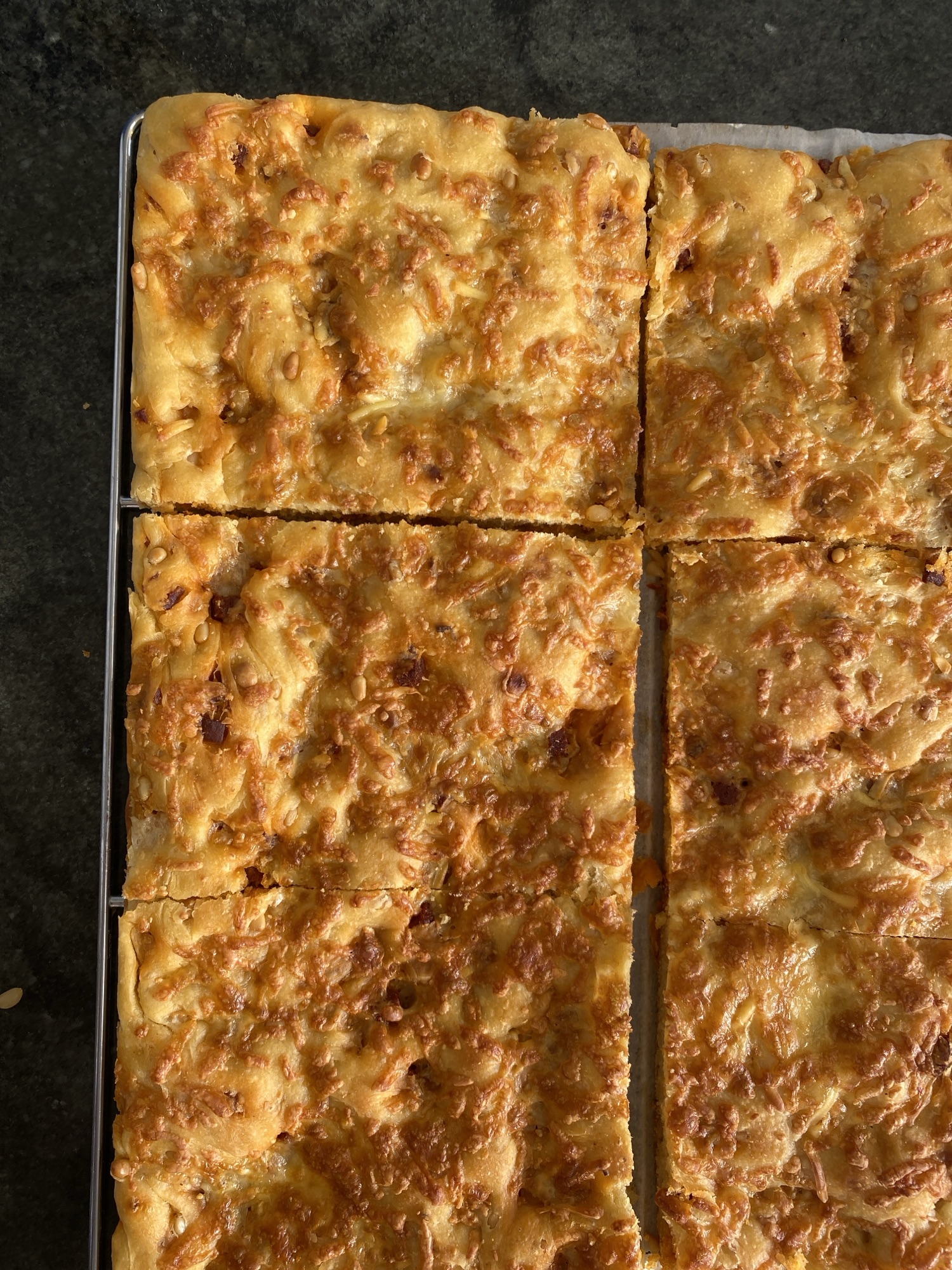 Focaccia chorizo huile d olive