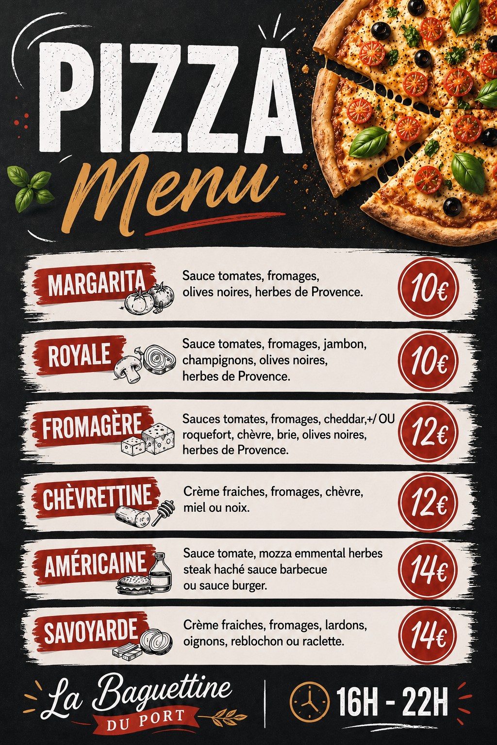 Promo pizza la baguettine