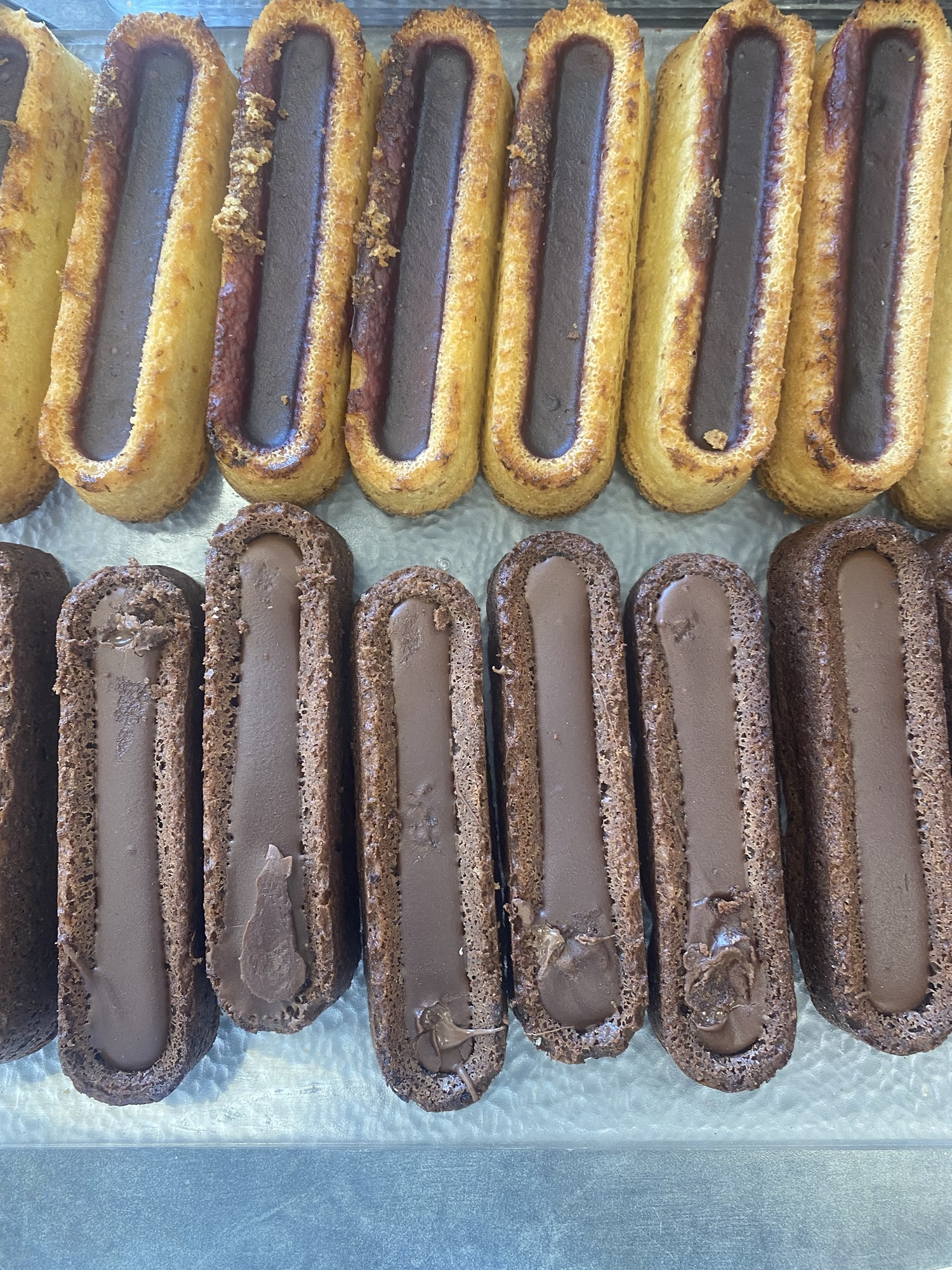 Financiers Framboises et Chocolat-Noisettes